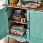 Ree Drummond Instagram - My new furniture collection is finally here (!!!) and available for you to shop on Walmart.com! 😍 I’m beyond excited about its quality and gorgeousness. Today we’re launching the kitchen, dining room, and bedroom collections, and it’s impossible for me to pick my favorite piece. Beautiful teal, scalloped edges, turned legs, practical functionality. I love it all, and can’t wait to hear how much you love it, too. (Swipe to see more pieces!)