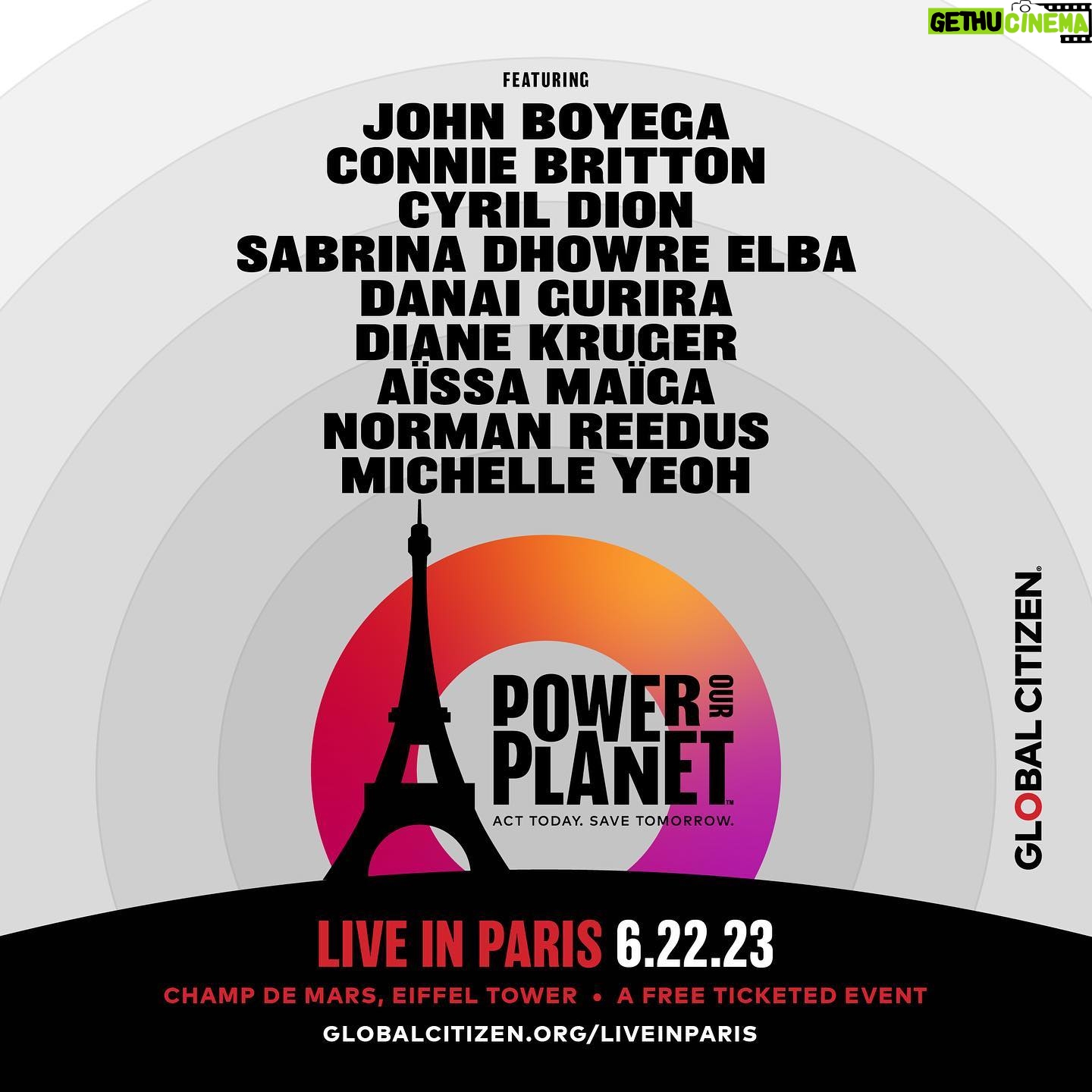 Danai Gurira Instagram - Today is #PowerOurPlanet: Live in Paris!! Join me LIVE from the Champ de Mars, along with activists from around the world as we call on world leaders to take action and make commitments to fight the climate crisis.
Find out how you can watch and take action to power our planet with @glblctzn NOW by visiting https://glblctzn.me/pop-paris