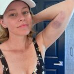 Elizabeth Banks Instagram - I tried archery today. Despite being marked by it forever, I recommend. 🏹