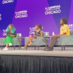 Amanda Gorman Instagram - Thank you to @americanlibraryassociation for having @theartoffun and me at the ALA Annual Conference and Exhibition in Chicago last month! We had such a great time discussing our book, SOMETHING, SOMEDAY (September 2023, Viking Books for Young Readers) with @eve.ewing, and the energy in the room was so joyful. 

Of course, a big thank you goes to my incredible illustrator, @theartoffun, for everything you've done to make this book so special, and @eve.ewing for being the best moderator we could have asked for!

I also want to thank all of the librarians, publishers, authors, and educators for their invaluable work and for attending on our discussion—I hope you enjoy sharing SOMETHING, SOMEDAY with all of the young people in your communities!

Hair: @itsraela 
Makeup: @tiadantzler 
Styling: @jasonbolden