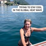 Elizabeth Banks Instagram - Anniversary trip coincided w record-breaking heat so …water play.