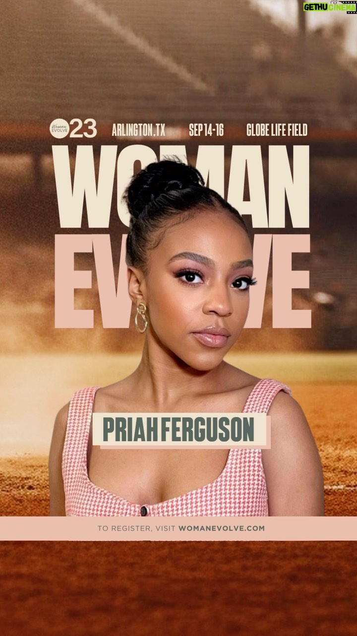 Priah Ferguson Instagram - Chhiiillleee, the all-star lineup continues! Like only she can, our girl @SarahJakesRoberts put together a team of heavy hitters on her roster. And whatโs their batting average? An endless amount of H O P E! ๐ฃ๏ธ
Letโs welcome Breakout Actress, Founder of Bold Honey Creative Company, Young Philanthropist, and High School Student, @PriahFerguson to the Glory Series! ๐๐พ
Get in the game September 14-16 at Globe Life Field in Arlington, TX for #WomanEvolve2023. ๐
Stay tuned as more of the #WE23 lineup will be announced soon! ๐
REGISTER NOW at womanevolve.com! ๐
#womanevolve #sarahjakesroberts #priahferguson #sisterhood #faith #hope #community #womanevolve23 #we23 #conference #lineup #registernow #tellafriend #nowomanleftbehind #girlstrip