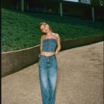 Lola Tung Instagram – blue jean babyyy🦋🤍🦋
@americaneagle #aepartner #aejeans
makeup: @misha212 
hair: @danawillcutyou