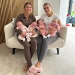 Dani Dyer Instagram - I will never get over me and my best friend both having identical twin girls..
Born on the same day😂 and no it wasn’t planned!💖