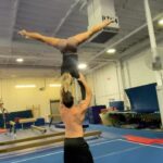 Kinsey Wolanski Instagram - Learned something new yesterday 😍 my first time at a gymnastics gym in sooo long! Always love pushing my body to try new things. 

#sports #gym #gymnastics #fitness #acro #yoga #flexible #healthy #active #flips #adventure #girls