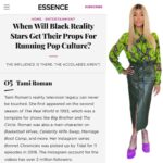 Tami Roman Instagram - Just came across this from @essence #5 Thanks Brooklyn for including me 💛  If there was a Mt. Rushmore for Reality TV who would be your top 5 (I know they’re only 4 Presidents but this ain’t that) 😂😂😂
