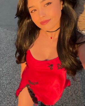 Valkyrae Instagram - in my red era ❤️