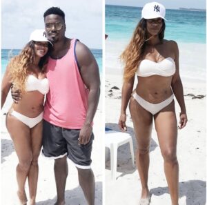Tami Roman Instagram - SWIPE - Happy Anniversary @reggieyb1 We been doing this thang since 2014! 9 years together 5 years married 💛 thankful to do this thing called life with my best friend. I love you to life 🫶🏽