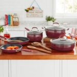 Ree Drummond Instagram - I've been waiting for these sets to launch...and finally, they have!! Brand new cookware colors of PW nonstick cookware, and they are beautiful! I've been cooking with them, and the nonstick coating is fantabulous...and the colors are truly lovely in person! 💃🏼 You can find the sets at @walmart in all the new colors: Denim Blue, Merlot, and Coral! (Even the teal is a little deeper/more vibrant than before.) Love love love this cookware! The link is in my profile, or you can tap each photo for links! ❤️