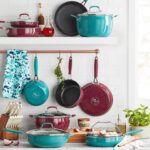 Ree Drummond Instagram - I've been waiting for these sets to launch...and finally, they have!! Brand new cookware colors of PW nonstick cookware, and they are beautiful! I've been cooking with them, and the nonstick coating is fantabulous...and the colors are truly lovely in person! 💃🏼 You can find the sets at @walmart in all the new colors: Denim Blue, Merlot, and Coral! (Even the teal is a little deeper/more vibrant than before.) Love love love this cookware! The link is in my profile, or you can tap each photo for links! ❤️