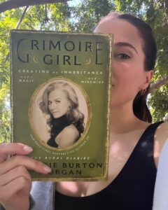 Sophia Bush Instagram - Something magical this way comes 🔮 My sister @hilarieburton’s new book #GrimoireGirl is officially out! I had to be onstage on the west coast yesterday so I couldn’t be in New York to toast her in person, but I got the next best thing. Four hours in the car to sit with her words and her mystical ideas and tender perspective, pen in hand, taking notes. The love of ink runs deep! And I just adore her point about committing to your ideas, your feelings, your moments big and small. Creating a log of your magic. An inheritance for yourself and those who will come after you. This book is a guide and a teacher — much like Hilarie to each of us lucky enough to be loved by her — about illuminating the world around you with mischief and goodness and found wonder.

I cannot wait to cozy up with her on the 18th for our fireside chat at the LA stop of her book tour. We’ll have some cocktails and cast some spells and dig in to all of her sparkle ✨💚✨
