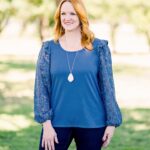 Ree Drummond Instagram - PW fall apparel!! 🍂 Featuring: Puff sleeves, stretchy lace, soft knits, flattering fits, rich colors, casual styles, and pretty prints! Also featuring: Alex (one of my two favorite daughters), Betsy (best sister ever), Gigi (best intern ever), and my grand dog GEORGE. (Oh, and me.😊) Link to the whole collection is in my profile, sizes S through 3X…yay!! ❤️