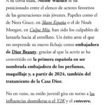 Nicole Wallace Instagram - Bueno bueno tengo el honor de contaros que soy la primera embajadora de @diorbeauty de España🥹🥹✨✨💘 Estoy ilusionadisima y feliz de poder porfin sacarlo a la luz. Gracias a todos Foto @soraya__rodrigo 
Styling @josejuan35 & @pacocasado19 
Beauty @kleykafe x @diorbeauty @diorling1
Publicist @shaharlevi4 eres el mejor