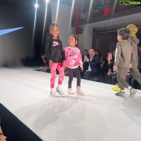 Chanel Iman Instagram - My little minis walking a fun kids runway fashion show @rookieusa @nike for New York fashion week 🖤💗#nyfw