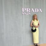 Mei Nagano Instagram – ・
Day 2💛💛💛
@prada 
#PradaSS24
#milanfashionweek