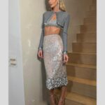 Poppy Delevingne Instagram – The perfect night for @theperfectmagazine party… 🪩 LOVE YOU @kegrand 
*swipe right for end of fashion week face. 
P.s. Lost & Found. Comfiest trackies ever. DM if they’re yours… 😊

Dream team ~
Styling @oliviabuckingham 
Outfit @maisonvalentino 
Jewels @alessandrarich 
Make Up @irinacajvaneanu 
Hair @kjfowles