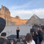 Georgina Amorós Instagram - A very special soirée at the Louvre @lancomeofficial 🖤 #LancomexLouvre 

Grateful for this beautiful dress by @redondobrand 🌹
Makeup @boscomontesinos