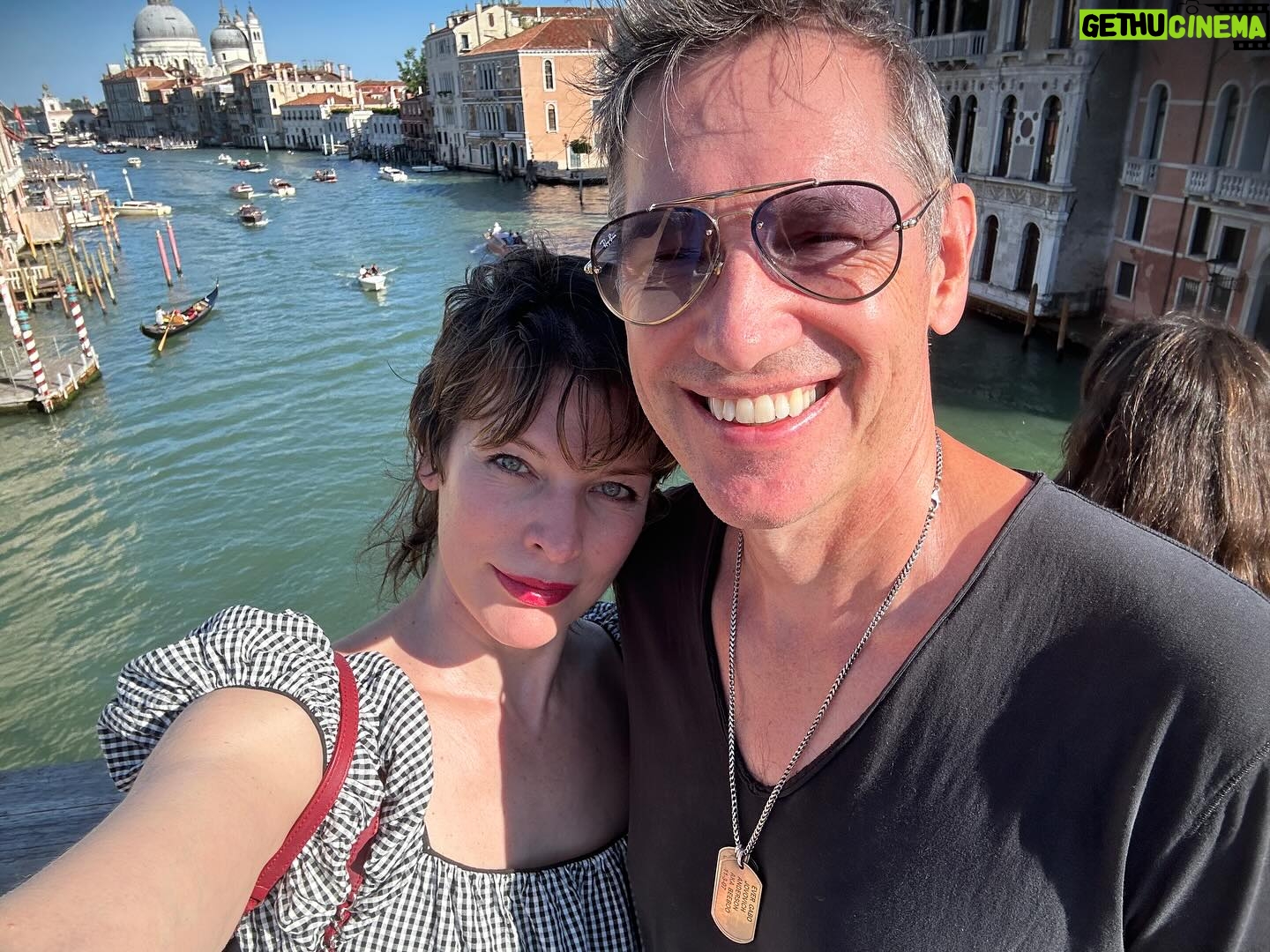 Milla Jovovich Instagram - So here’s the moment no one’s been waiting for. But I finally got some of my favorite shots from our trip to #venicefilmfestival for @amfar! Warning, I might add a few in the next couple of days as stand alones, but this is the main dump. We swept across the canals in boats, took gondola rides with our kids for the first time and ate some insanely amazing food along the way. We stopped at the @guggenheim_venice which was truly the highlight of the trip. To see my kids so intrigued and inspired by all the post modern art completely justified them missing their first day of school. I’m a true believer that real like experience trumps anything you read in a textbook and to have my 8 year old tell me that her favorite paintings were made by Tanguy was a pivotal point in my parenting journey. It was truly unforgettable on so many levels. So I’ll shut up now and let you swipe to experience the beauty of Venice. Enjoy!