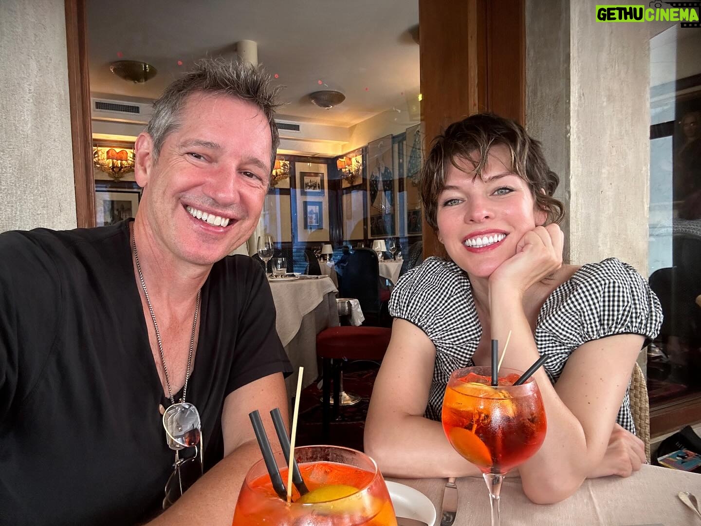 Milla Jovovich Instagram - So here’s the moment no one’s been waiting for. But I finally got some of my favorite shots from our trip to #venicefilmfestival for @amfar! Warning, I might add a few in the next couple of days as stand alones, but this is the main dump. We swept across the canals in boats, took gondola rides with our kids for the first time and ate some insanely amazing food along the way. We stopped at the @guggenheim_venice which was truly the highlight of the trip. To see my kids so intrigued and inspired by all the post modern art completely justified them missing their first day of school. I’m a true believer that real like experience trumps anything you read in a textbook and to have my 8 year old tell me that her favorite paintings were made by Tanguy was a pivotal point in my parenting journey. It was truly unforgettable on so many levels. So I’ll shut up now and let you swipe to experience the beauty of Venice. Enjoy!