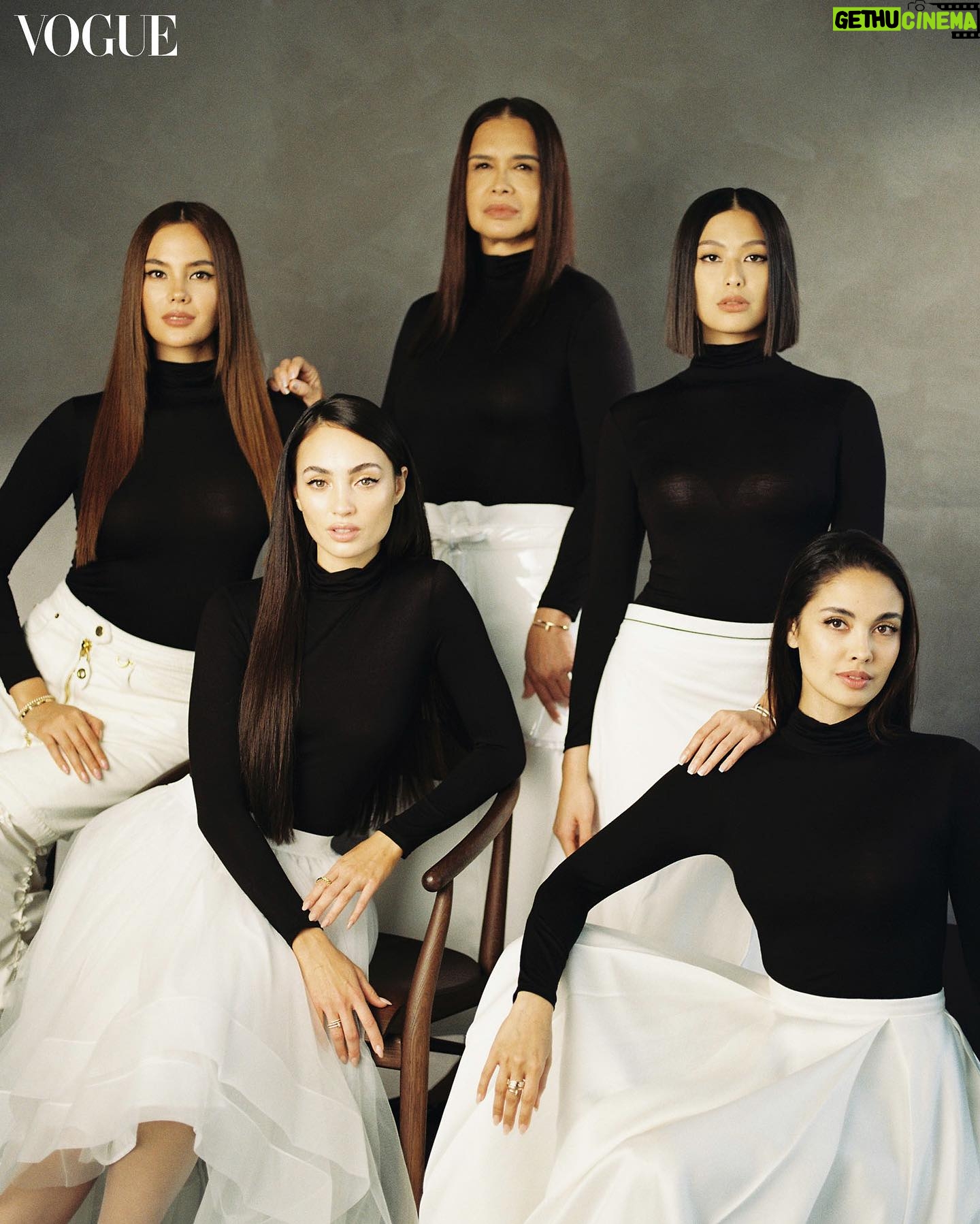 Meganne Young Instagram - It’s not just a dream - I’m on Vogue 🖤🥹 loved doing this shoot alongside such powerful, strong and amazing women ✨
Shot by the amazing @shairaluna ✨ we did this shoot in between our busy taping days for Royal Blood and I’m thankful all our schedules aligned for this shoot day 💖 my elegant nails were done by @mimsqiu - doing my Diana Royales signature nails which you’ll see especially towards the last few episodes of our show 🤍