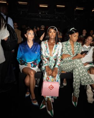 Coco Jones Instagram - Who woulda thought this Tennessee gwirl was gone be sitting front row at Paris fashion week 🫶🏾 Thank you @casablancabrand for having me!
