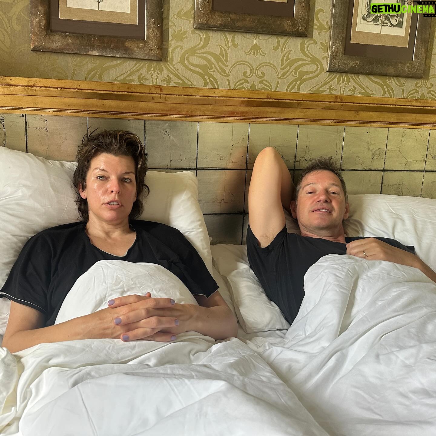 Milla Jovovich Instagram - So here’s the moment no one’s been waiting for. But I finally got some of my favorite shots from our trip to #venicefilmfestival for @amfar! Warning, I might add a few in the next couple of days as stand alones, but this is the main dump. We swept across the canals in boats, took gondola rides with our kids for the first time and ate some insanely amazing food along the way. We stopped at the @guggenheim_venice which was truly the highlight of the trip. To see my kids so intrigued and inspired by all the post modern art completely justified them missing their first day of school. I’m a true believer that real like experience trumps anything you read in a textbook and to have my 8 year old tell me that her favorite paintings were made by Tanguy was a pivotal point in my parenting journey. It was truly unforgettable on so many levels. So I’ll shut up now and let you swipe to experience the beauty of Venice. Enjoy!