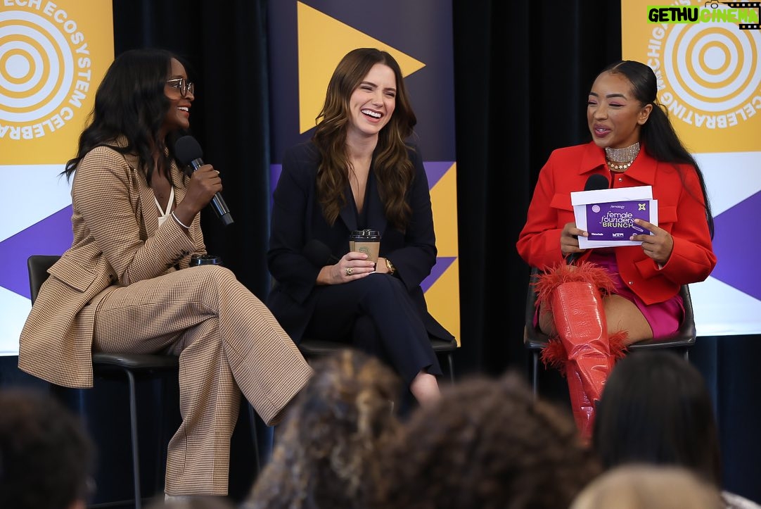 Sophia Bush Instagram - We had the most wonderful time speaking at @michigantechweek and attending @blacktechsaturdays’ #BlackTechWeekend in Detroit on behalf of our firm, @unionheritage.
Our panel with @meaganaward was so special. We got to be frank, share tips, laughs, and truths about wins and loses. And talk about the work we do at the firm, as investors, and as advisors to the @firstwomensbank.
MTW, @newlab, and Michigan Central with @femology were all partners for an amazing brunch that brought together diverse founders and allocators. The conversations in the lobby went on for hours. We celebrated the 1 year anniversary of @venture313. And we watched our friend Darren Riley of @justairco host an incredible fireside chat with Lt Governor Garlin Gilchrist, talking about the way the entrepreneurial community in Detroit shows up for each other like nowhere else. @ltgovgilchrist echoed those sentiments, and took the audience through Michigan’s policies that make it the best place for entrepreneurs, and technologists, and why Detroit is the place for Black innovators to build new tech and new futures.
We love you #Detroit. We love you #Michigan. Thank you for a wonderful time. #MichiganTechWeek #UnionHeritage