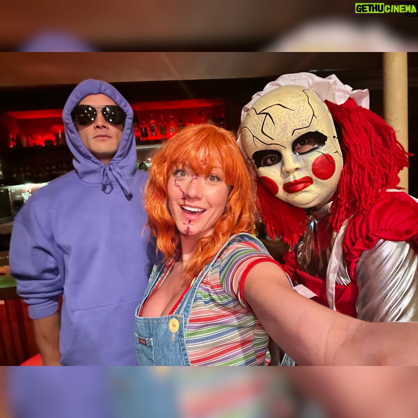 Katherine McNamara Instagram - BOO! 👻 Spooky Season is over?!? Bloody Hell, it was well spent! Murderous dolls go mafia 🔪, a demon enters Wonderland ❣️, and an otherworldly visitor 👽… Trick or treat indeed! 🎃