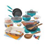 Ree Drummond Instagram – Swipe forward to see this glorious cookware at home in my kitchen. I love it, I use it daily, and I’m so freaking excited that these Black Friday sets just became available! (I love that Black Friday is a season now instead of just one day. 😊) This set is 79 bucks, has 38 pieces, a mix of pans, gadgets, and baking dishes, and comes in three delicious colors. (Denim is my fave!) The coating of the cookware is amazing. Love this gift idea! (Link to the set is on my profile page!)🕺💃❤️🍳🥘