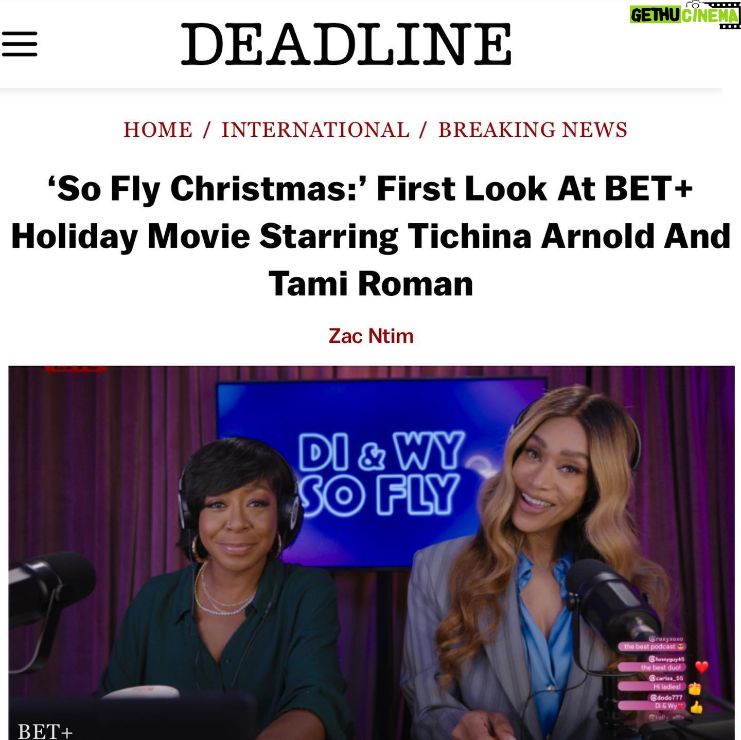 Tami Roman Instagram - SO FLY CHRISTMAS! November 23rd on @betplus You already know me & Tichina together is the duo you didn’t know you needed 😂