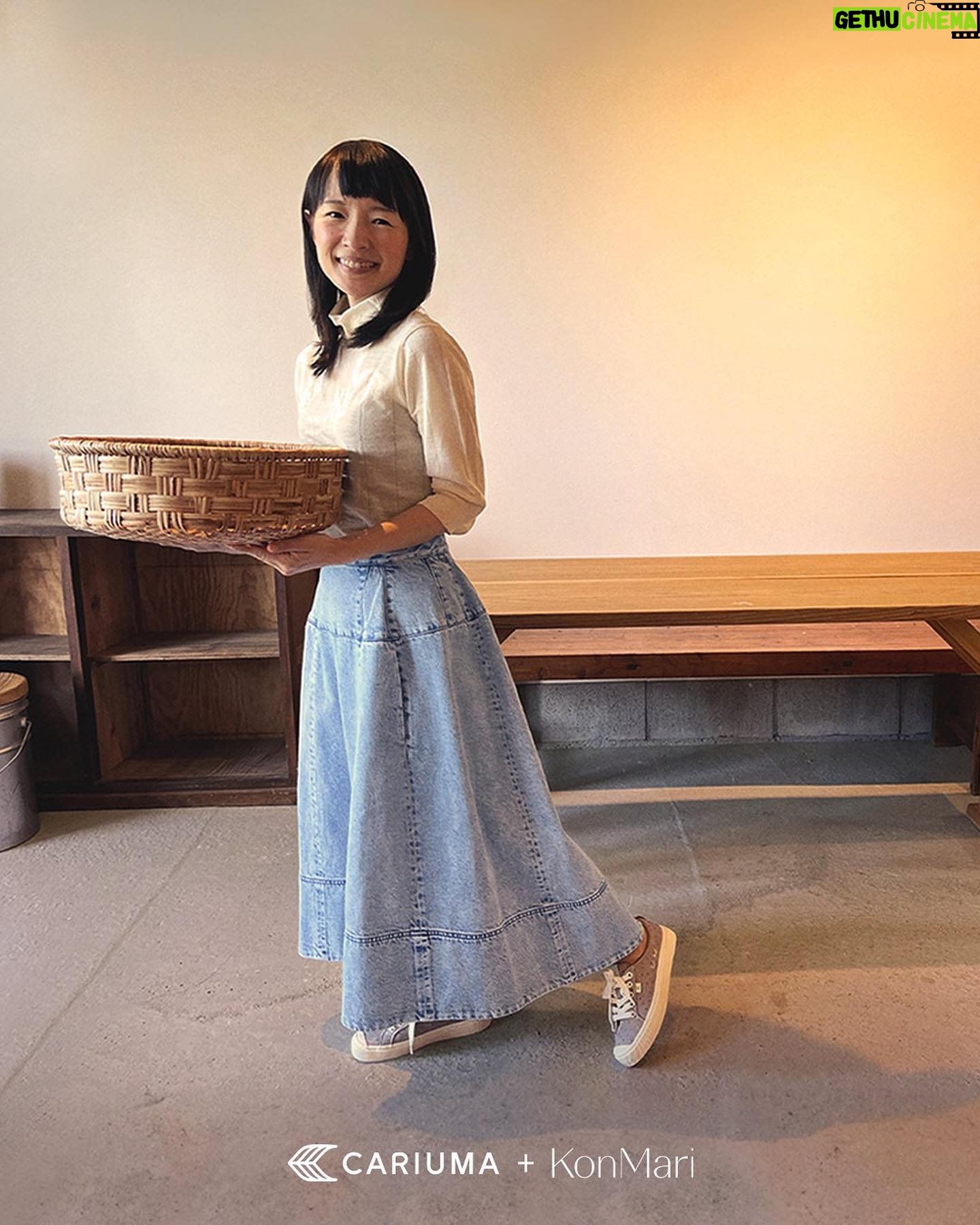 Marie Kondo Instagram - Spark joy and lighten your footprint with the Cariuma x KonMari collection. Consciously crafted with organic cotton canvas. Plant two trees for every pair.