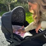 Dani Dyer Instagram - The girls first photoshoot with @mybabiieofficial!🤩

Me and the team at My Babiie have worked so hard to create the most gorgeous new range!🩵

Swipe to see some of my fav pieces!🩵 Link on my story x
#mybabiie #cherish #travelsystem #stylish #ad