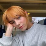 Clara Galle Instagram - Something new is coming!! (That’s why my hair looks like delicioussss peanut butter”🧡)