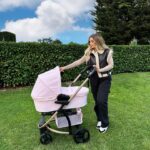 Dani Dyer Instagram - The girls first photoshoot with @mybabiieofficial!🤩

Me and the team at My Babiie have worked so hard to create the most gorgeous new range!🩵

Swipe to see some of my fav pieces!🩵 Link on my story x
#mybabiie #cherish #travelsystem #stylish #ad