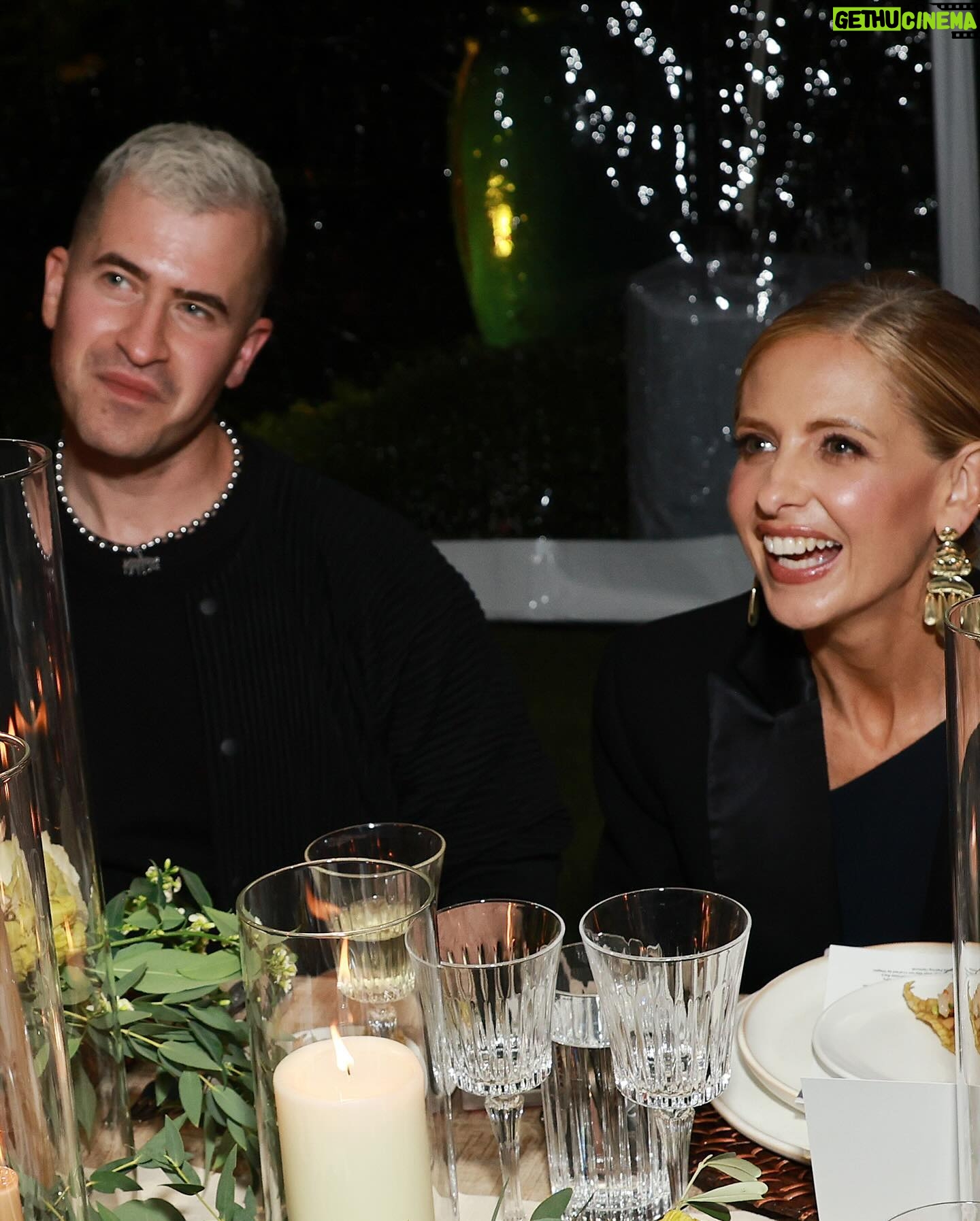 Sarah Michelle Gellar Instagram - When your #1 @evanrosskatz throws a party for @instagram at @crystalkungminkoff home… you turn it up. @csiriano this dress is everything