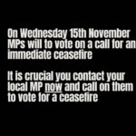 Nicola Coughlan Instagram – If you are resident in the UK today is your final chance to email your MP to vote tomorrow for a #CeasefireNow 

A very quick link to do this is in my bio and stories