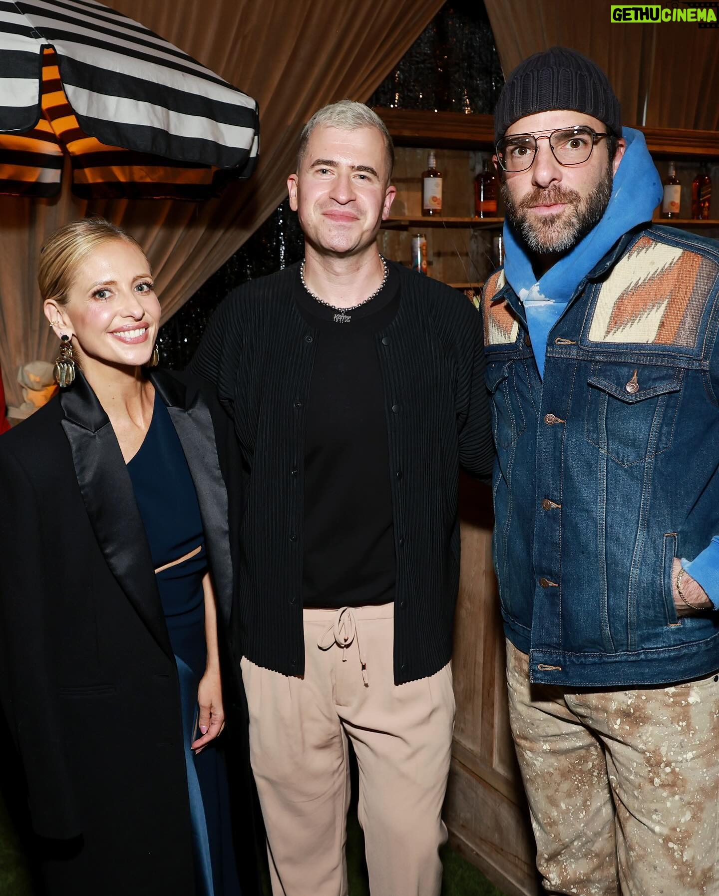 Sarah Michelle Gellar Instagram - When your #1 @evanrosskatz throws a party for @instagram at @crystalkungminkoff home… you turn it up. @csiriano this dress is everything