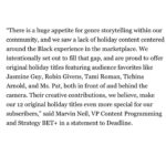 Tami Roman Instagram - We’re kicking off holiday movie season! SO FLY CHRISTMAS! Coming November 23rd to @betplus I can’t wait for you to see this amazing film directed by @terrijvaughn starring @tichinaarnold @robrileynyc @inthelandoflala @therealtommycat @jackeeharry @michael_colyar and lil ole me 
#SoFlyChristmas #BETPlus