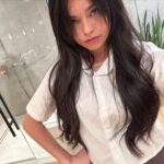 Valkyrae Instagram - last night! Cut my bangs uneven again and dinner with girlies💗