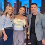 Jeannie Mai Instagram - Thanks for having me @livekellyandmark ! 
🧞‍♂️🧞‍♂️🧞‍♂️

See ya tomorrow night on #RaidtheCage on @cbstv 9/8c✨