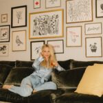 Poppy Delevingne Instagram - Introducing our @della_vite X @maison_flaneur glassware collection (designed by me!) in two colour ways ~ velvet & pastels. Got Christmas all wrapped up for you… you’re welcome. 💛

To shop, *link in my BIO.
Disclaimer ~ hangovers are not our fault.