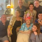 Kate Walsh Instagram – We got to celebrate The Queen @angela_embree aka Angela Catherine Bochetto Embree aka mom turning 90! ✨we were so happy & blessed to all be together and shower her with love, food, song and 🎂 ⭐️ a special thank u to @pretendplantsandflowers for making her very special 🌸 crown!!