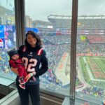 Chanel Iman Instagram – Our baby girl Capri’s first football game🏈 @chauxdown ❤️Team Godchaux @patriots 🙌🏾