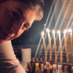 Mayim Bialik Instagram – Me and my cat chanukiah enjoying #nightfive