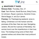 Tami Roman Instagram - Thank you to ALL the media outlets for supporting our film “Whatever It Takes” premiering December 21st on @betplus  I applaud @kandi @brelyevans @theajzone for their phenomenal work & display of sisterhood on this film. You’re really going to enjoy this film 💛 
#RomanRamseyProductions