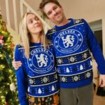 Fearne Cotton Instagram - Our dear friend @cozmo_jenks gave us matching Christmas jumpers. 
My dad Mick will be horrified as a loyal and life long QPR fan. I'm non-partisan when it comes to football but I know me wearing this is making @jessejameswood Christmas. 
❤️🎄