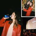 Georgina Amorós Instagram - La semana pasada estrenamos la peli rodeados de muchos amigos y @solandecabras y fue precioso. Gracias por estar en una noche tan especial. Ya tenéis “La ultima noche de Sandra M.” en cines💌 @borjadlv @clau.traisac osqq