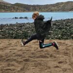 Fearne Cotton Instagram - Oh I do like to be beside the seaside. Action shots from earlier in the week. 
A lesser known fact is that I trained as a dancer from 5 to about 18. One of my regrests is stopping dance classes once I started working as a teenager. 
Still dance about the house embarrassing the kids though. 
Split leaping into Christmas. 
Sending you all love today ❤️🎄