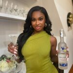 Coco Jones Instagram - Wheww finally unwinding after tour with @greygoose The Classic Martini Cocktail in a bottle makes martinis at home so easy with 3 simple steps: shake, pour and garnish! I love a lemon drop martini, so I added lemon & sugar. 🍋🍸 #greygoosepartner