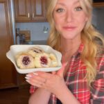 Katherine McNamara Instagram - This Jam Thumbprint recipe always comes in handy 🖐️ - especially for the holidays. 🎁☃️🎄Simple, yummy, and fun - a treat for the whole family and always gets two thumbs up! 👍👍

#baking #happyholidays #cookies
